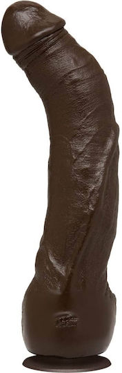 Doc Johnson Signature Cocks Black Thunder with Removable Vac-U-Lock Ρεαλιστικό Dildo με Όρχεις και Βεντούζα Chocolate 31cm
