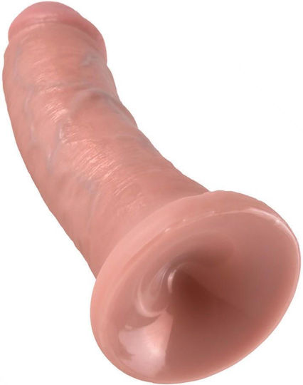King Cock Glass Dildo With Suction Cup Flesh 20cm