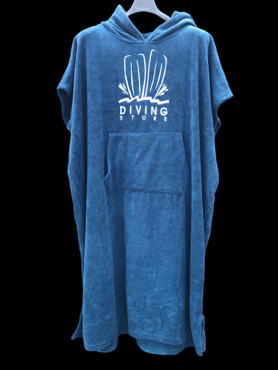 DS Drum Strandponcho Blau