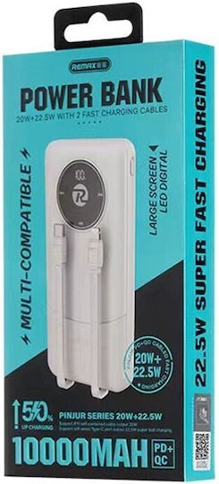 Remax Energy Eye Fast RPP-37 Power Bank 10000mAh с USB-A порт и USB-C порт Бял
