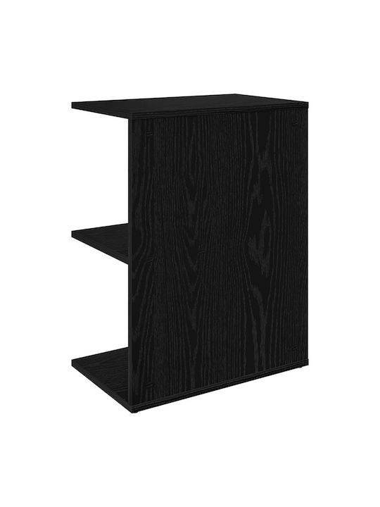Κομοδίνο Ξύλινο Μαύρη δρυς 46.5x29x61cm