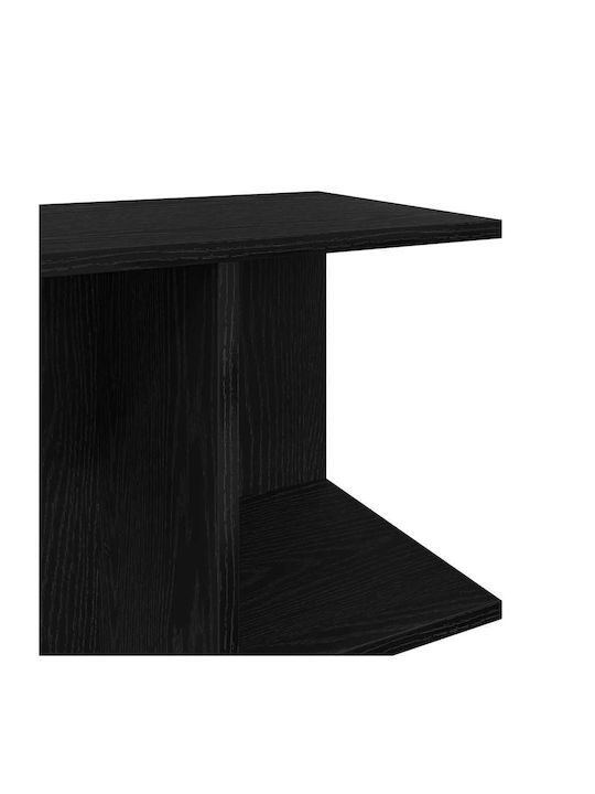 Κομοδίνο Ξύλινο Μαύρη δρυς 46.5x29x61cm