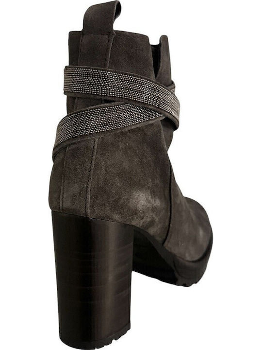 Wildleder Stiefeletten Damen Gray
