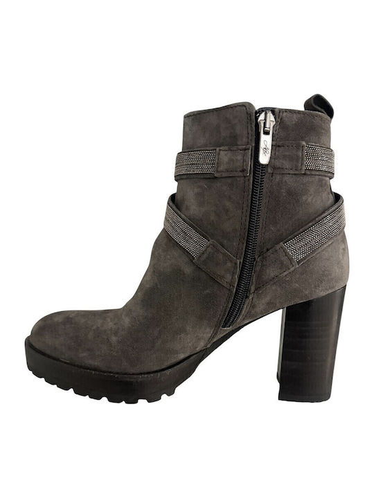 Wildleder Stiefeletten Damen Gray