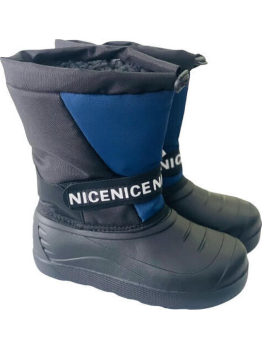 Cizme de cauciuc pentru copii cu captuseala interna Negre