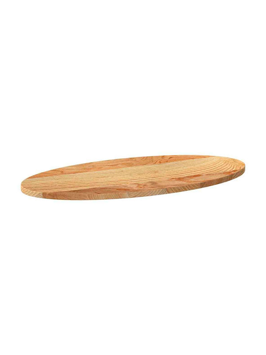 Tischplatte Hellbraun 80x40x2 cm Eichenholz Oval