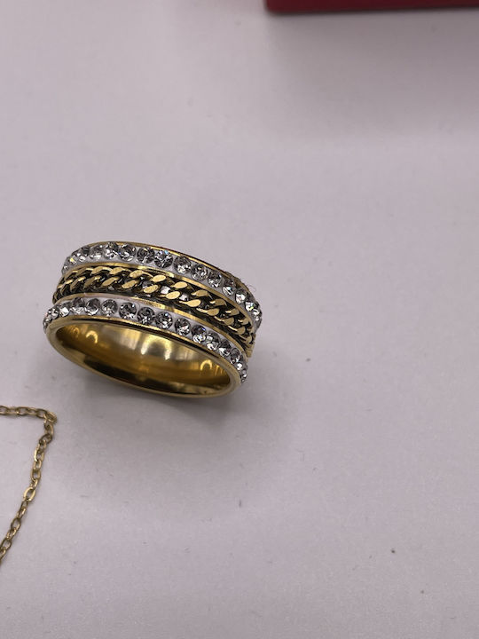 Set mit Halskette & Ring aus Stahl