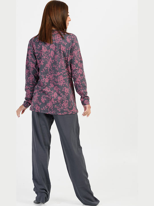 Cherry Winter Women's Pyjama Set Anthracite