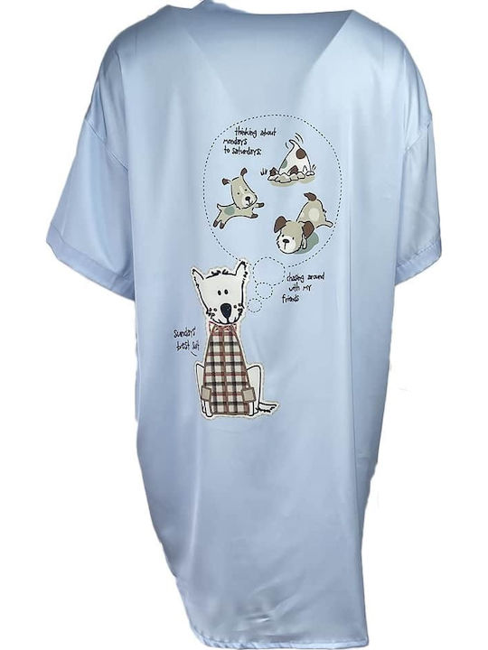 Fuanna Winter Women's Pyjama Set Light Blue