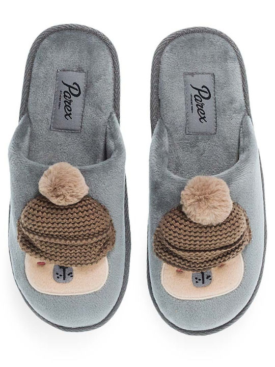 Parex Winter Women's Slippers in Gray color