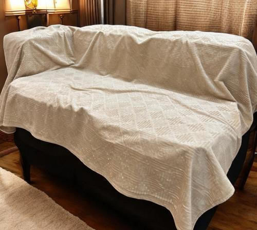 Linea Home Vendome Ριχτάρι Διθέσιου Καναπέ Ζακάρ 180x240εκ. Μπεζ