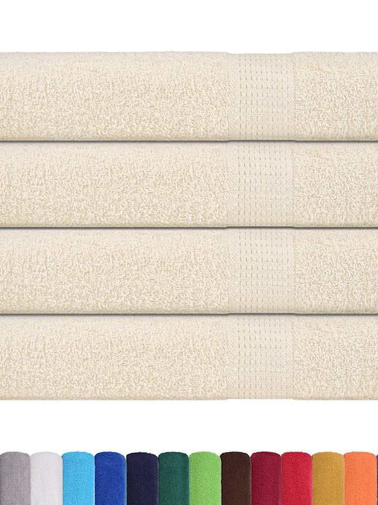 vidaXL Bath Towel 100x200cm. Cream