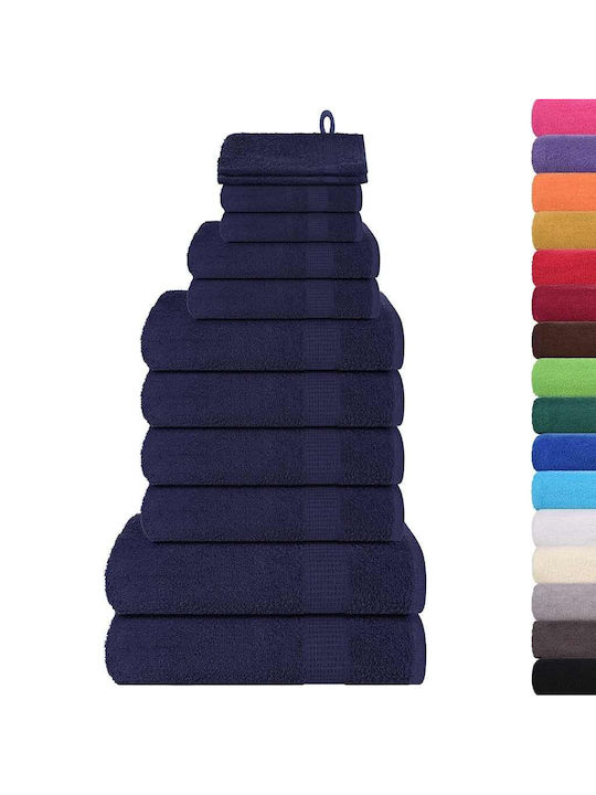 vidaXL Hand Towel Navy Blue