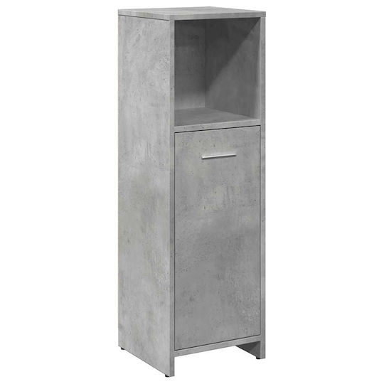 vidaXL Wall Hung Cabinet Bathroom Column Cabinet L30xD30xH95cm Gray