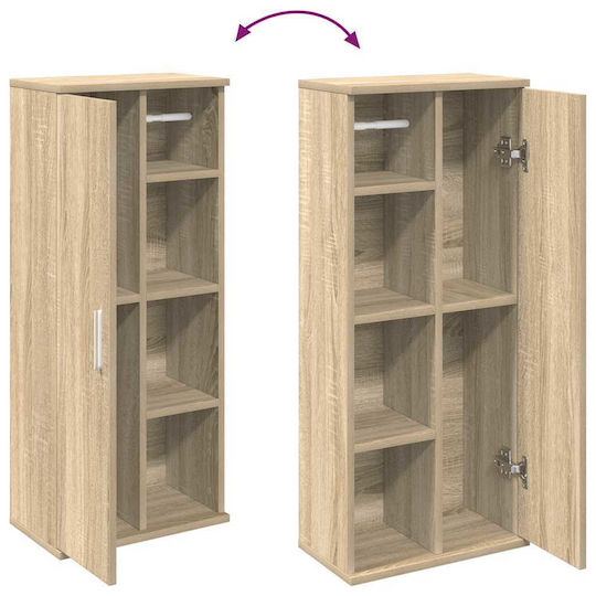 vidaXL Badezimmersäule Wandhängeschrank H39xB22xH90cm Eiche