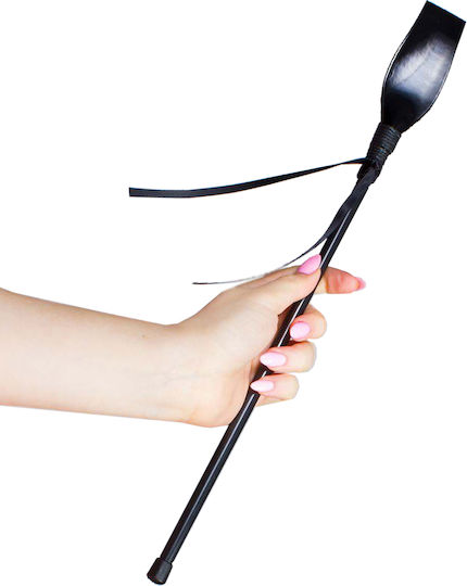 Secretplay Black Patent Leather Riding Crop Paddle in Black Color