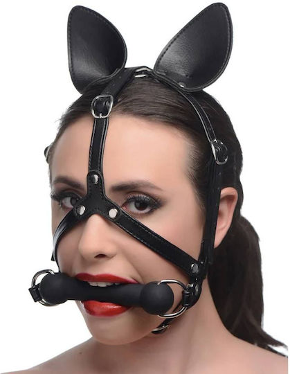 XR Master Series Dark Horse Pony Head Harness Knebel in Schwarz Farbe