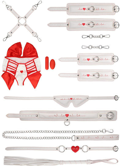 Shots Ouch Nurse Pleasure Kit BDSM Комплект в Бял Цвят 9бр