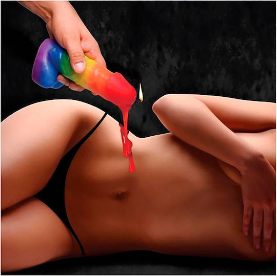 Master Series Pride Pecker - Rainbow Drip Candle Αστείο Sexy Δώρο