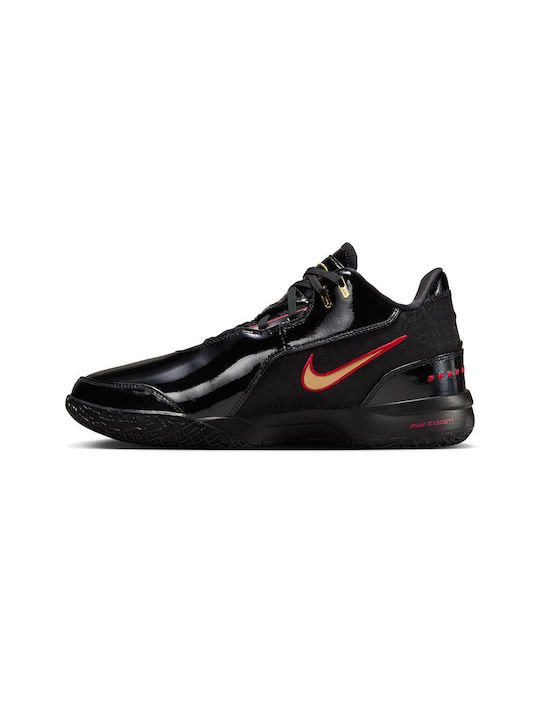 Nike LeBron NXXT Gen Low Basketball Shoes Black / Metallic Gold / University Red