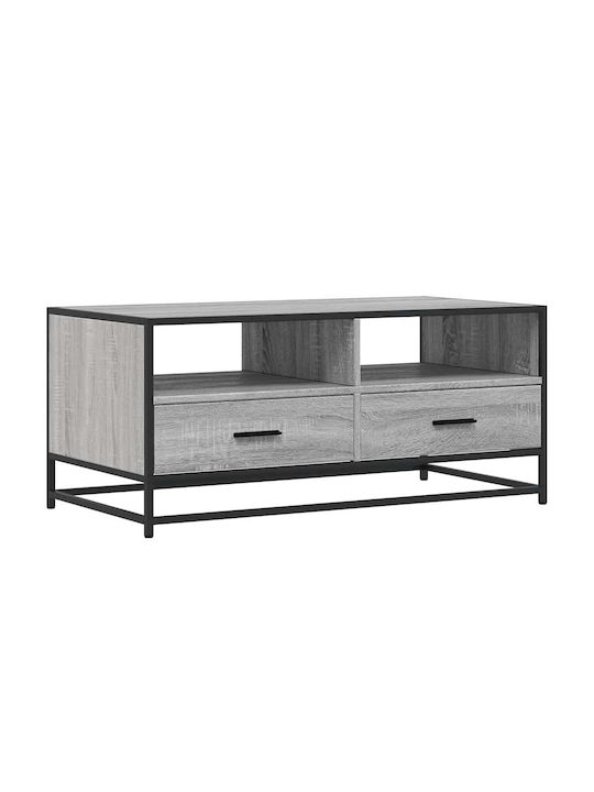 Rectangular Coffee Table Wooden Grey Sonoma L100xW50xH45cm.