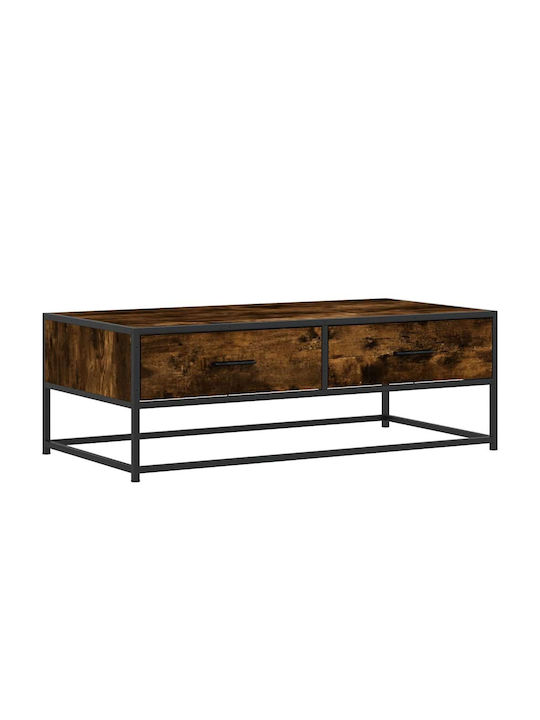 Rectangular Coffee Table Oak Wooden Smoky Oak L100xW50xH35cm.