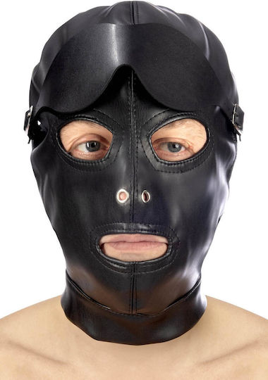 Fetish Tentation BDSM Μάσκα Fetish Hood With Strap & Eye Cover σε Μαύρο Χρώμα