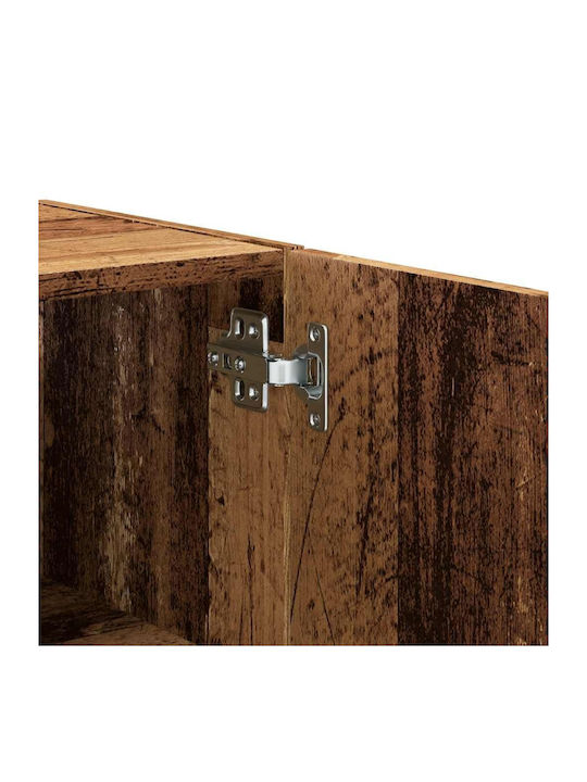 Wand Wohnzimmer Nische aus Spanplatte Alt Holz 60x31x70cm