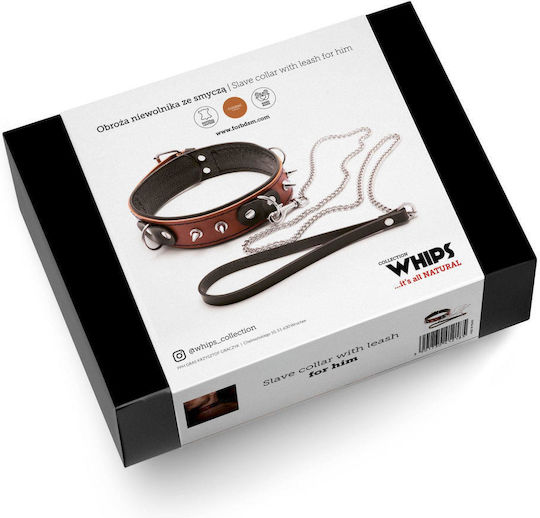 Whips Collections Κολάρο σε Καφέ Χρώμα