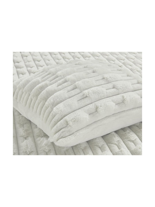 Liolios Home Boggi Sofa Cushion Fur White 45x45cm