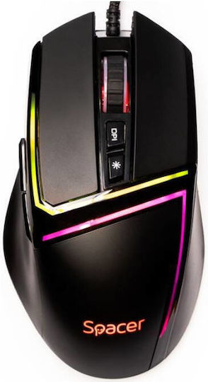 Spacer SPGM-ALIEN-PRO RGB Gaming Ποντίκι 12000 DPI Μαύρο