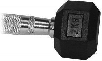 Optimum Rubber Hexagon Dumbbell 1 x 2kg