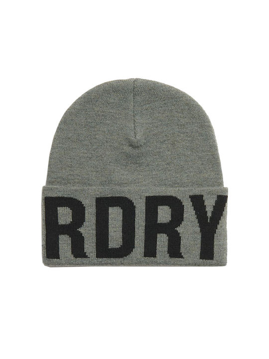 Superdry Beanie Beanie Knitted in Gray color