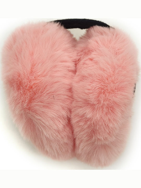 Γυναικείο Earmuff Πλεκτό σε Ροζ χρώμα