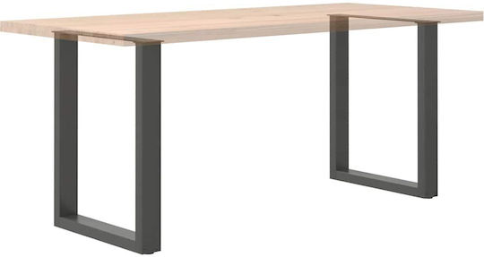 vidaXL Metallic Furniture Leg 2 Pieces Suitable for Table / Coffee Table / Office 70x72cm Anthracite