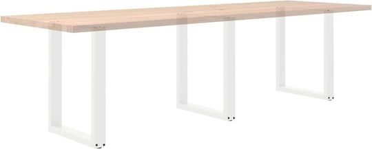 vidaXL Metallic Furniture Leg 3 Pieces Suitable for Table / Coffee Table / Office 70x72cm White