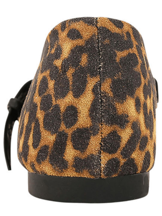Wildleder Damen Ballerinas in Braun Farbe