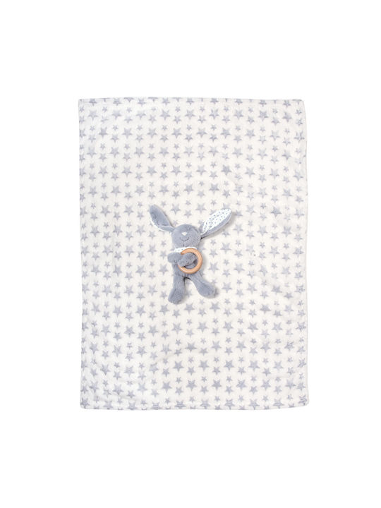 Greenwich Polo Club Blanket Nursery Swaddling Blankets Fleece Blue Blue, White 75x100cm