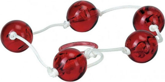 Seven Creations Anal Beads Large Πρωκτικές Μπίλιες Large Red 24cm