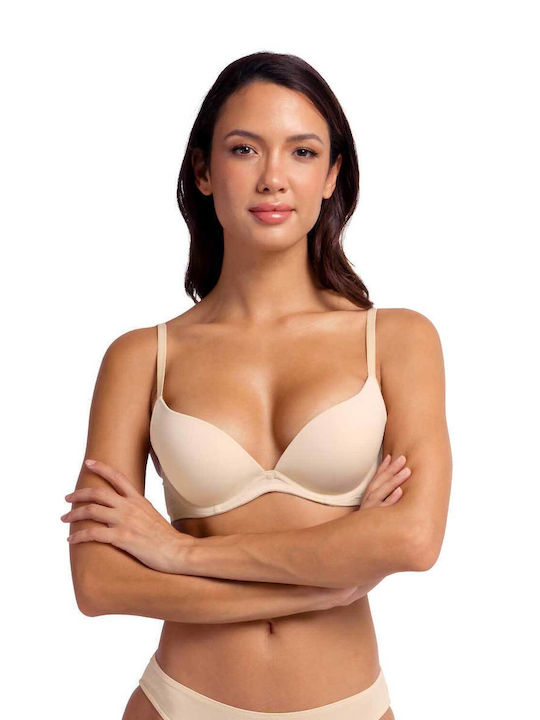 Κόκκινο & Μπεζ Sutien pentru Decolteu Adânc cu Baloane 2Pack