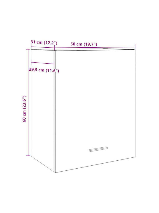 Cabinet Wall Grey Concrete 50x31x60pcs