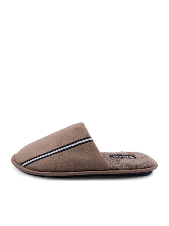 Heel Enclosed Men's Slipper Brown