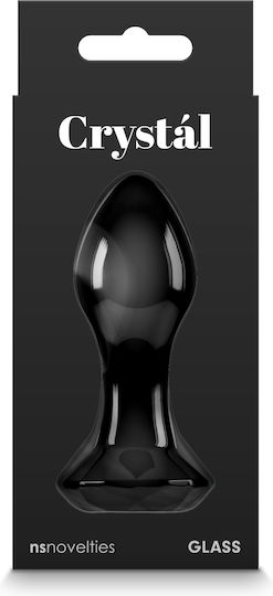 Ns Novelties Crystal Gem Glass Πρωκτική Σφήνα Μαύρη