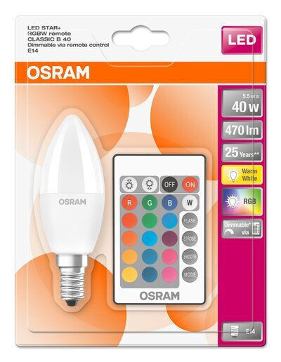 Ledvance Smart Bulb LED 4.9W for Socket E14 and Shape G120 RGB 470lm