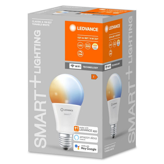 Ledvance Smart Bulb LED 14W for Socket E27 and Shape A100 Adjustable White 1521lm Dimmable