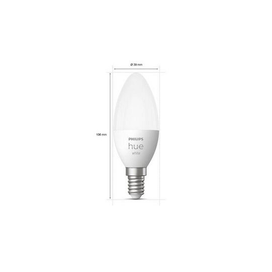Philips Smart LED Bulbs 5.5W for Socket E14 Warm White 470lm Dimmable 2pcs