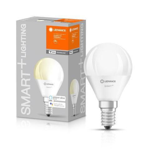 Ledvance Смарт крушка LED 5W за фасунга E14 и форма P45 топло бяло 470лм Димируем