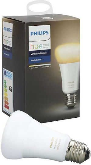 Philips Smart LED Bulb 8W for Socket E27 and Shape A60 Adjustable White 806lm Dimmable