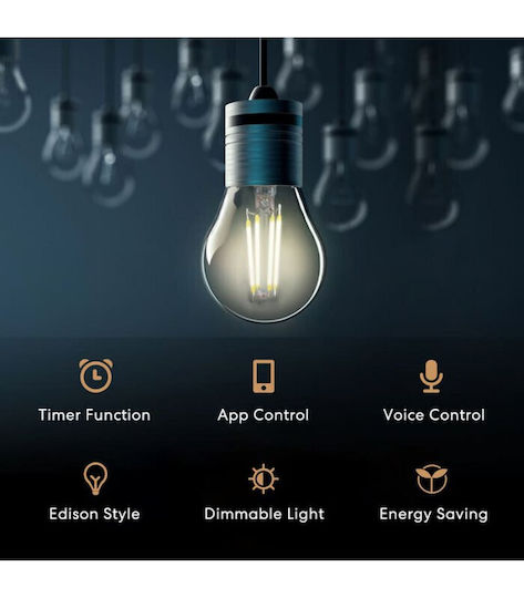 Meross Смарт крушка LED 6W за фасунга E27 и форма A19 Регулируем бял цвят 806лм Димируем