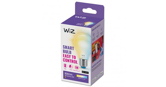 WiZ Smart Λάμπα LED 7W για Ντουί E27 και Σχήμα A60 Ρυθμιζόμενο Λευκό 806lm